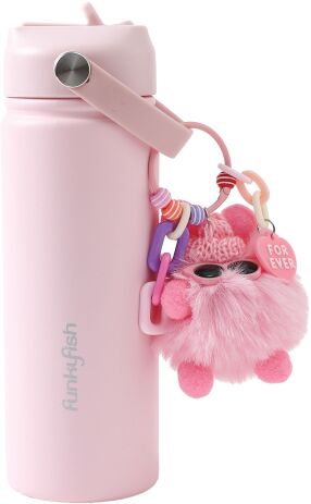 Funkyfish Παγούρι Με Μπρελόκ Pink Charms 500ml (300-30341) (0)