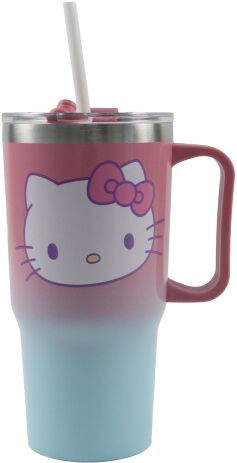 GIM Ποτήρι SS Με Καλαμάκι 520ml Hello Kitty (557-97221) (0)