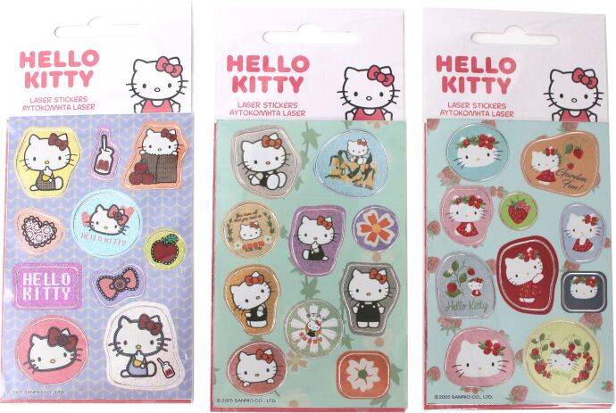 Gim Sticker Laser Hello Kitty-3 Σχέδια-1Τμχ (776-78710) (0)