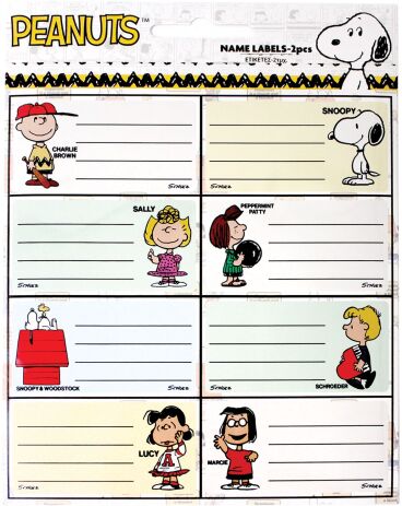 BMU Ετικέτα 2Τμχ.Peanuts (775-74346) (0)