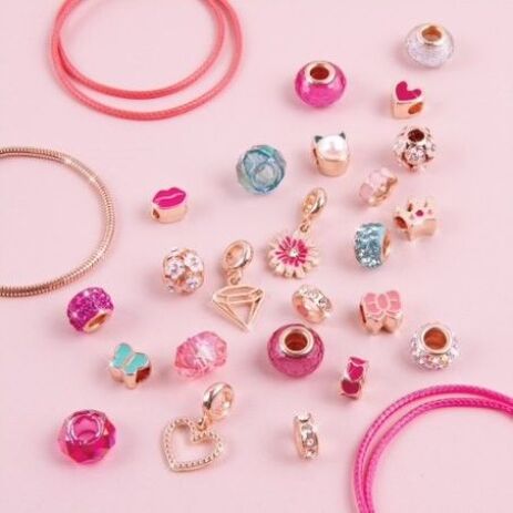 Make It Real Halo Charms Bracelets Thin Pink (1722) (2)