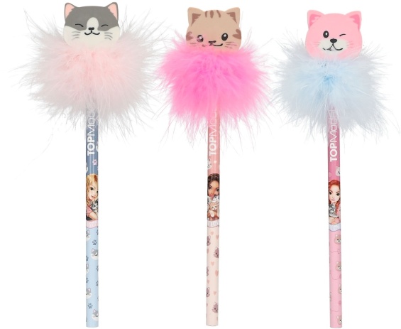 Top Model Μολύβια W/Eraser Topper Cat Love-3 Σχέδια (D13391) (0)