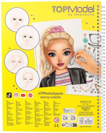 Top Model Μπλοκ Ζωγραφικής Make-Up Colouring Book (D14458) (2)