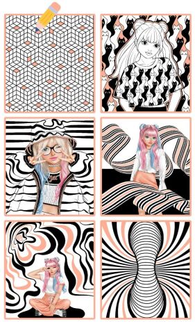 Top Model Μπλοκ Ζωγραφικής Jills Magic Illusions Colouring Book (D14590) (2)