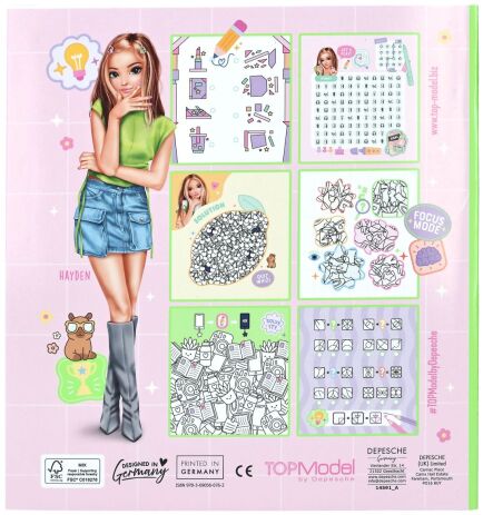 Top Model Μπλοκ Ζωγραφικής Haydens Brain Games Colouring Book (D14591) (3)