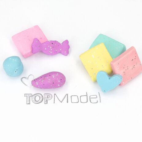 Top Model Γόμες Kneadable Eraser Pastel And Glitter (D12221) (2)