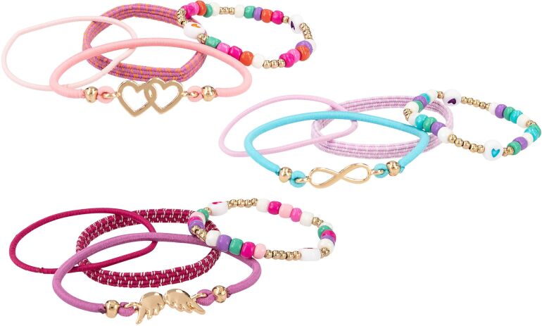 Top Model Σετ Κοκκαλάκι Μαλλιών & Βραχιόλι-3 Σχέδια-1Τμχ (D12659) (1)