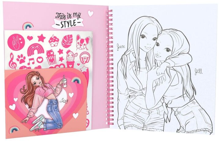 Top Model Μπλοκ Ζωγραφικής W/Reversible Sequins Colouring Book (D12977) (1)