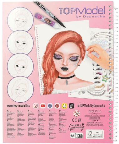 Top Model Μπλοκ Ζωγραφικής Make-Up Colouring Book (D13144) (3)