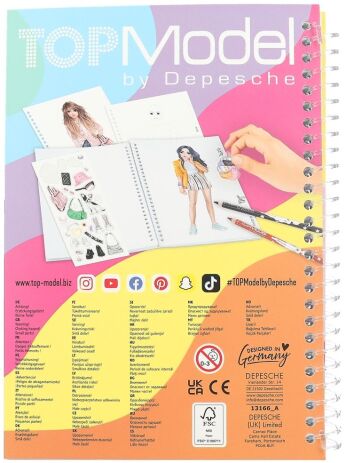Top Model Μπλοκ Ζωγραφικής Pocket Colouring Book (D13166) (2)