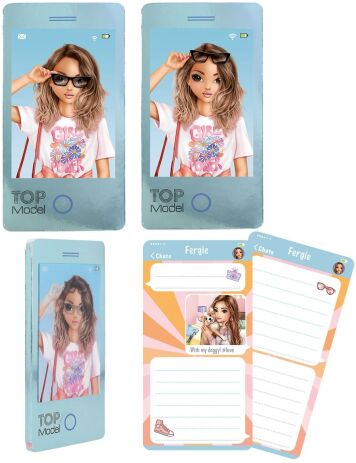 Top Model Μπλοκ Σημειώσεων Mobile-4 Σχέδια-1Τμχ (D13211) (3)