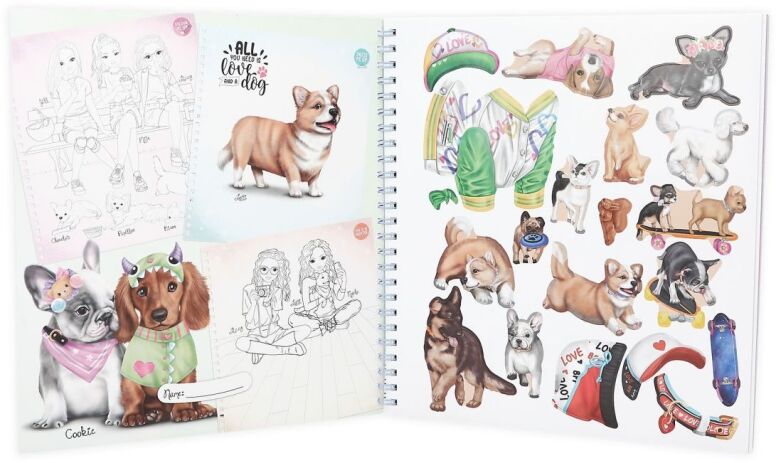 Top Model Μπλοκ Ζωγραφικής Doggy Colouring Book (D13218) (2)