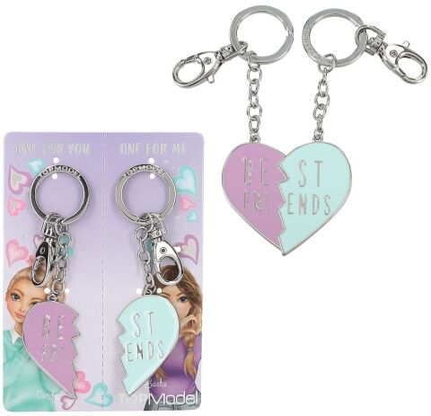 Top Model Keyring Σε Heart BFF-2 Σχέδια (D13300) (2)