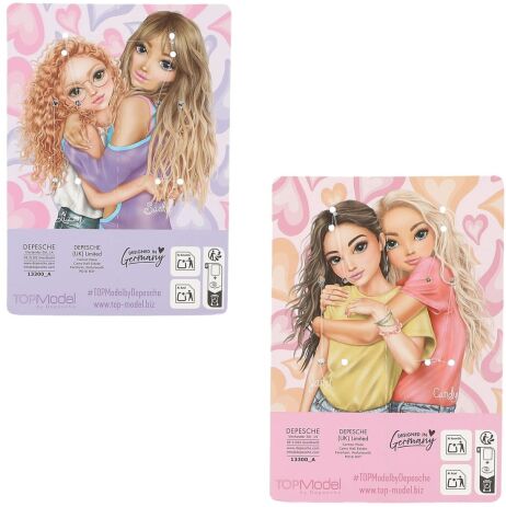 Top Model Keyring Σε Heart BFF-2 Σχέδια (D13300) (3)