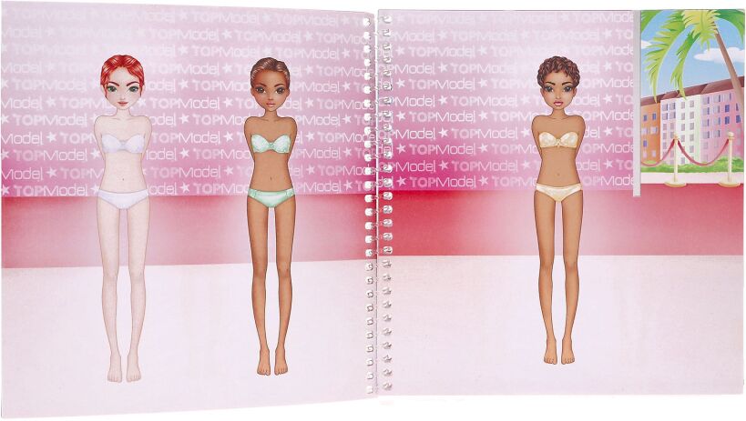 Top Model Μπλοκ Ζωγραφικής Με Αυτοκόλλητα-Dress Me Up Party (D13438) (3)