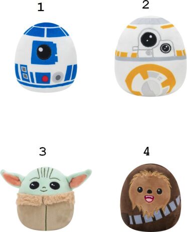 Squishmallows-Star Wars W1 13cm-4 Σχέδια (JWSQ0223) (1)