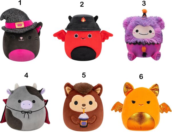 Squishmallows Halloween W1 13cm-6 Σχέδια (JWSQ1154) (1)