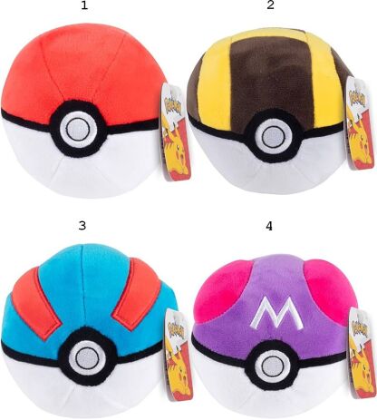 Pokemon Λούτρινο Pokeball 12.5cm-4 Σχέδια (JW003554) (1)