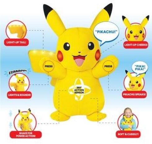 Pokemon Λούτρινο Pikacu Power Action 25cm (JW097834) (2)