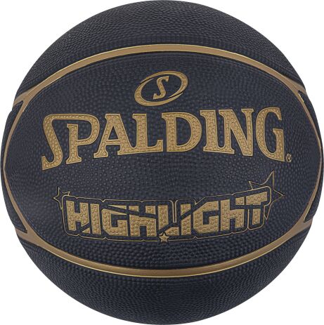 Spalding Μπάλα Μπάσκετ Highlight Black/Gold S7 (84-355Z1) (0)