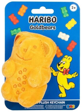 Haribo Λούτρινο Χρυσά Αρκουδάκια 10cm Μπρελόκ-5 Σχέδια (32.55-0110) (0)