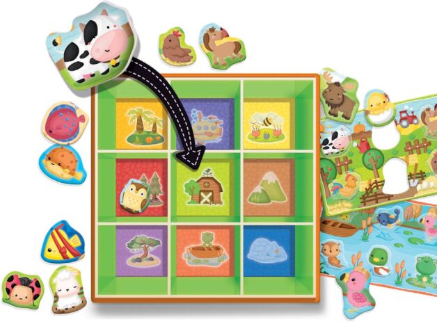 Montessori Baby-Bacheca Happy Animals (92772) (1)