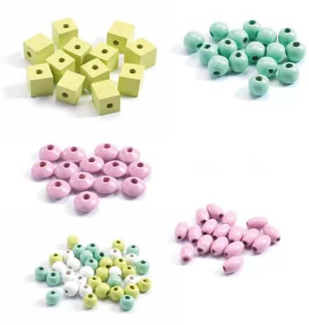 Djeco Κατασκευή Ξύλινων Κοσμημάτων-Λουλούδια (176-09808) (1)