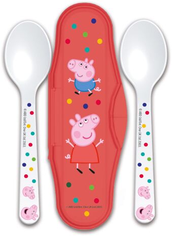 Stor Κουταλάκια Φαγητού Με Θήκη Peppa Pig 2Τμχ (105592) (0)