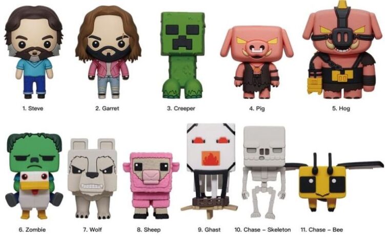 Monogram Minecraft S1 Φιγούρα Μπρελόκ Φακελάκι-1Τμχ (107635) (1)