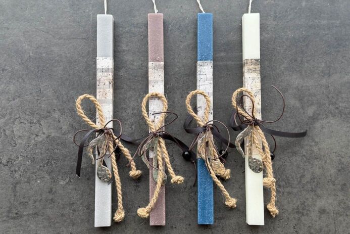 Λαμπάδα Ν.50 Τετράγωνη Νότα-4 Σχέδια (951-928-0502) (0)