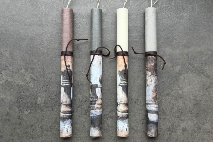 Λαμπάδα Ν.60 Ντεκουπάζ Σκάκι-4 Σχέδια (961-194-0095) (0)