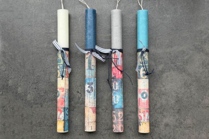 Λαμπάδα Ν.60 Ντεκουπάζ Αριθμοί Πολύχρωμοι-4 Σχέδια (961-196-0006) (0)