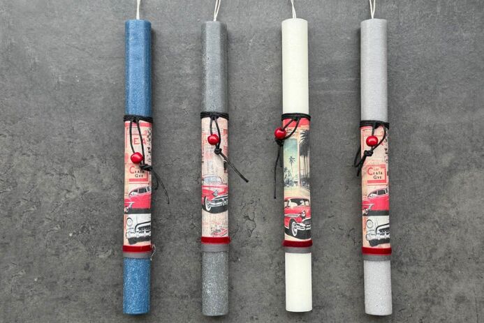 Λαμπάδα Ντεκουπάζ Αυτοκίνητο Αντίκα-4 Σχέδια (961-196-0021) (0)