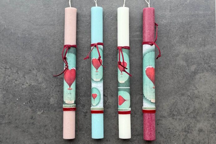 Λαμπάδα Ντεκουπάζ Καρδιά-4 Σχέδια (961-194-0090) (0)