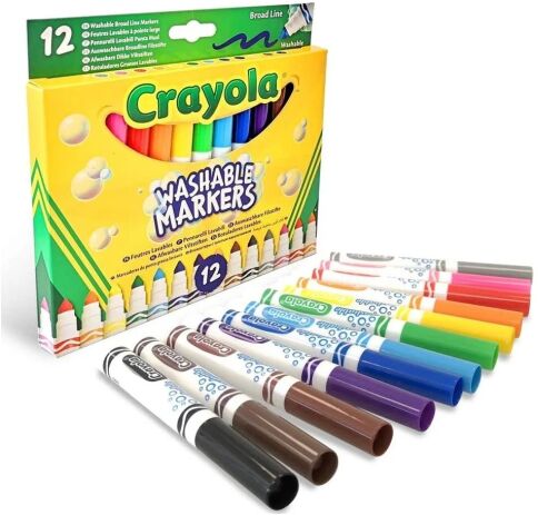 Crayola Wash Μαρκαδόροι 12Τμχ (58-8340) (1)