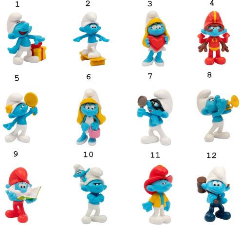 Στρουμφάκια Φιγούρες 5.5cm-12 Σχέδια (PUF44000) (1)