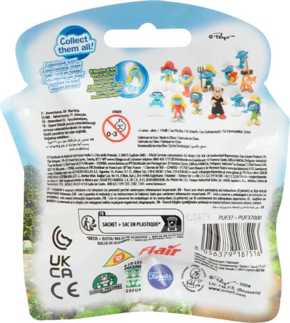 Στρουμφάκια Φακελάκι Με Φιγούρα-12 Σχέδια-1Τμχ (PUF37000) (1)