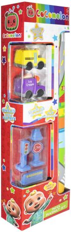 Cocomelon Χαλάκι Με 2 Οχήματα & Αξεσουάρ Σήμανσης (CCM24000) (1)