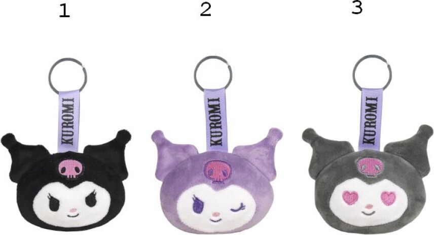 Hello Kitty Kuromi Λούτρινο Μπρελόκ 7cm-3 Σχέδια (760025505) (1)