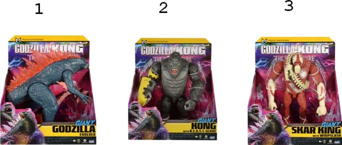Godzilla X Kong Φιγούρα Γίγας 28cm-3 Σχέδια (MN300000) (1)