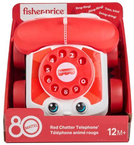 Fisher Price Συρόμενο Τηλεφωνάκι 80 Χρόνια (JGG97) (1)