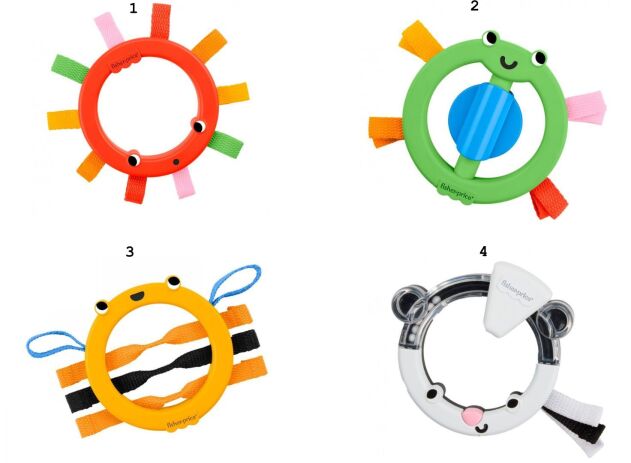 Fisher Price Κουδουνίστρες Ζωάκια-4 Σχέδια (JKW53) (1)