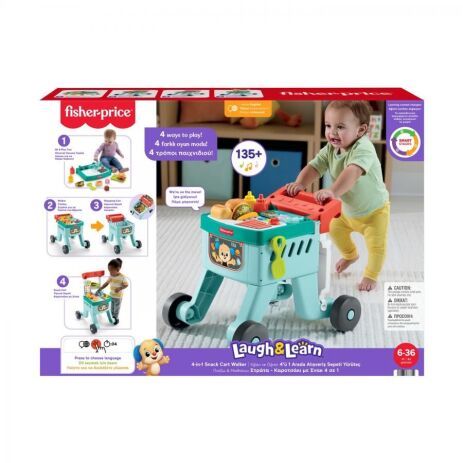Fisher Price Laugh & Learn Εκπαιδευτική Στράτα-Καροτσάκι Για Ψώνια 4 Σε 1 (JLM95) (1)