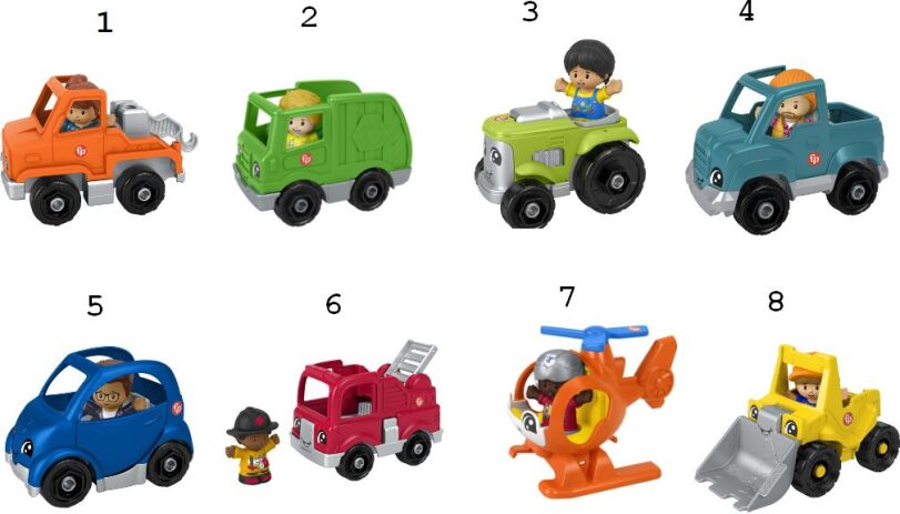 Fisher Price Little People Οχήματα-8 Σχέδια (HPX84) (1)