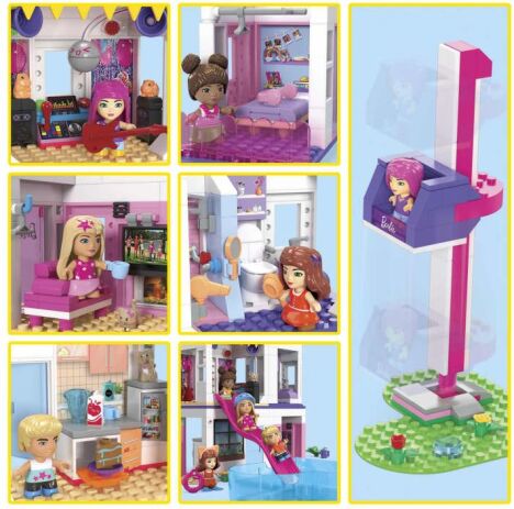 F.P. Mega Bloks Barbie Color Reveal Dreamhouse (HHM01) (2)