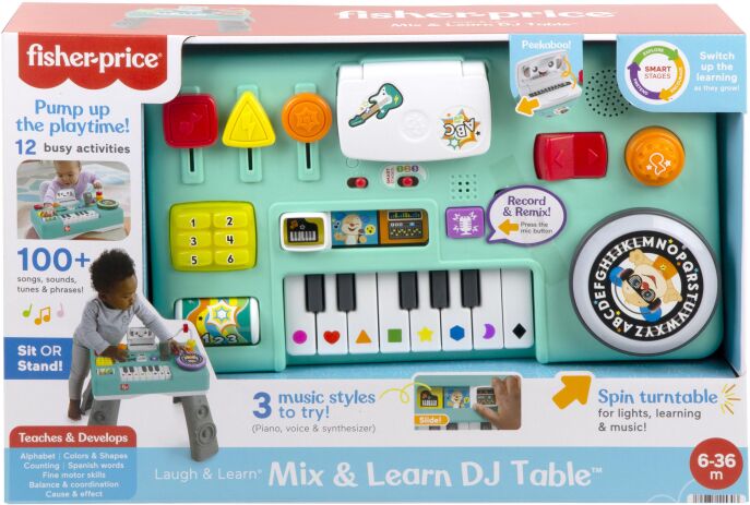 Fisher Price Laugh And Learn Εκπαιδευτική Κονσόλα Dj Με Φώτα Και Ήχους (HRB61) (1)