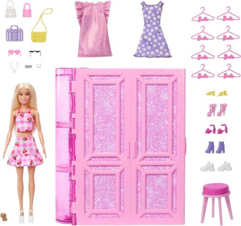 Barbie Fashion Fun Ντουλάπα & Κούκλα (HXD58) (0)