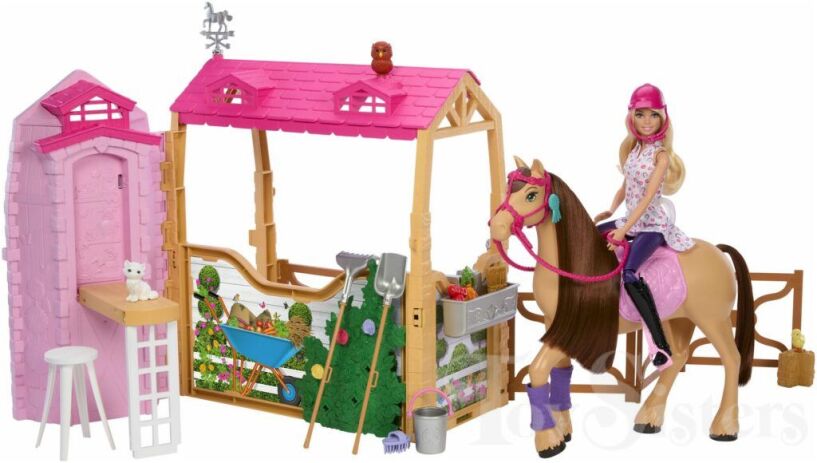 Barbie The Great Horse Chase Στάβλος (HXJ44) (1)