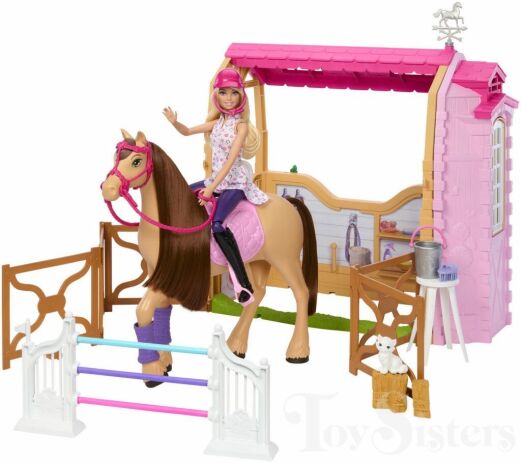Barbie The Great Horse Chase Στάβλος (HXJ44) (3)