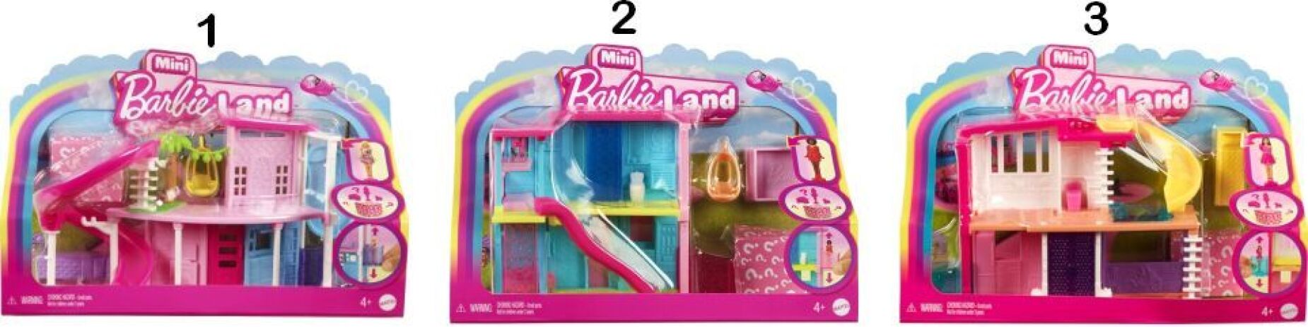 Barbie Mini Barbieland-Σπίτια-3 Σχέδια (HYF44) (1)
